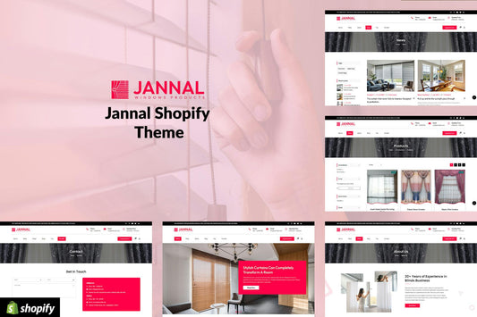 Jannal - Shopify Windows, Curtains & Blinds Store Modern interior shopify store, Retails, dropshipping, multipurpose, luxury blinds 2.0, ecommerce