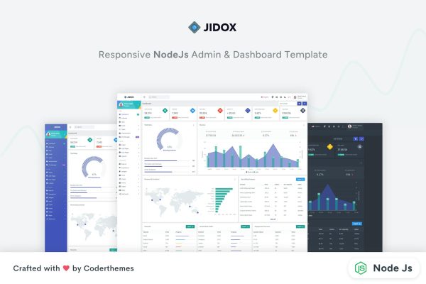 Jidox – NodeJS Admin Dashboard Template Jidox is a fully featured premium admin template built on top of awesome Bootstrap 5.3.0 and NodeJS