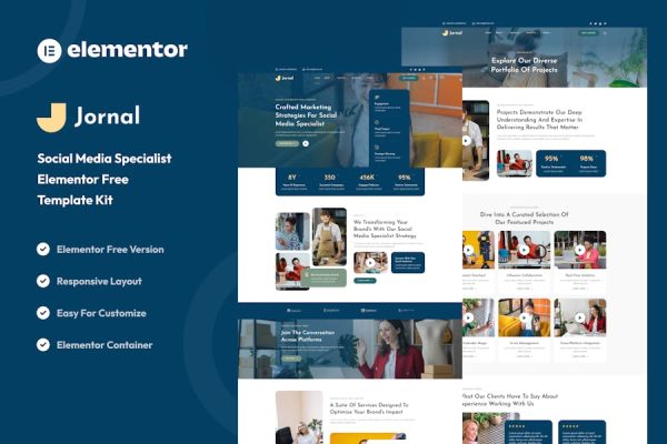 Jornal – Social Media Specialist Elementor Template Kit