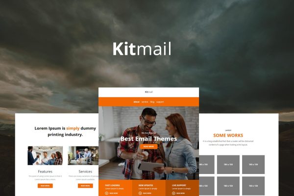 Kit Mail – Responsive E-mail Template Kit Mail – Responsive E-mail Template is a Modern and Clean Design email template.