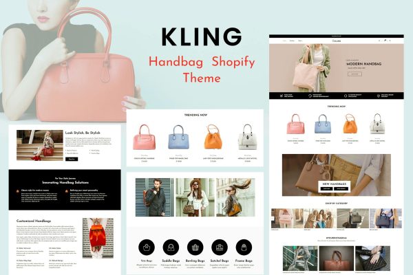 Kling - Bags, shoes Fashion Store Shopify Theme Shopify Simple Clean Bags, Lifestyle Products, Gadget, Fashion Accessories eCommerce Store Template.
