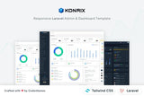 Konrix – Laravel Tailwind Admin Dashboard Template Konrix is a fully featured premium admin template built on Bootstrap 5.3.0 and Laravel 10x