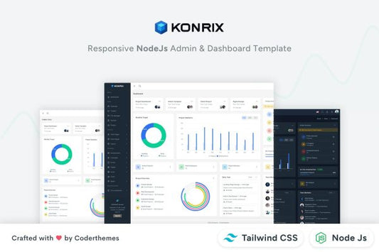 Konrix – NodeJS Tailwind CSS Admin & Dashboard Konrix – NodeJs Tailwind CSS Admin & Dashboard is a admin template built with Tailwind css & NodeJs.