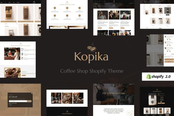 Kopiko - Cafe Bakery & Coffee Shop Shopify Theme Online Coffee Store. Tea Products, Juices, Milkshakes & Cake Shops, Bakery Shopify eCommerce Theme