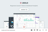 Laravel Admin & Dashboard Template – UBold Ubold is a Bootstrap 4.5.0 and Laravel 7 admin and dashboard template
