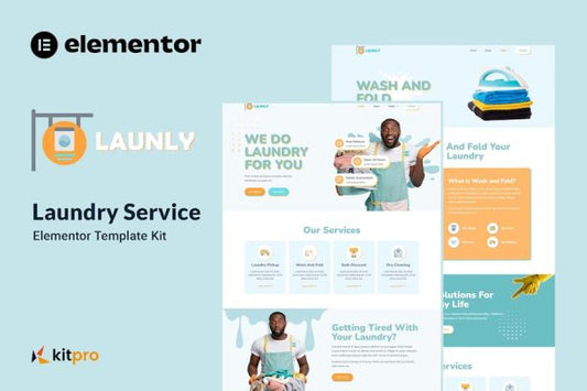 Launly – Laundry Service Elementor Template Kit