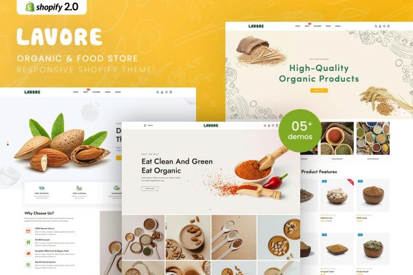 Lavore - Organic & Food Store Shopify Theme Organic & Food Store Shopify Theme