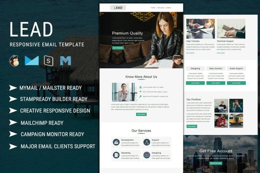 Lead Responsive Email Template Best email template to get more leads for your business