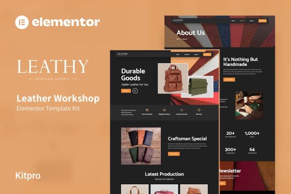Leathy – Leather Workshop Elementor Template Kit
