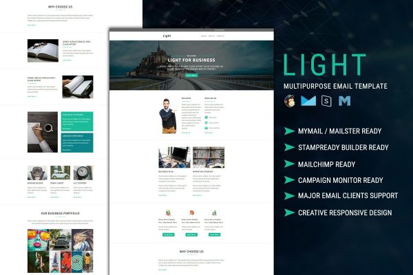 LIGHT – Multipurpose Responsive Email Template Best business email template for your email campaign