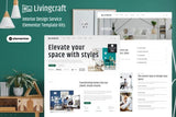 Livingcraft – Interior Design Services Elementor Pro Template Kit