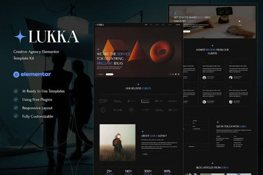 Lukka – Creative Agency Elementor Template Kit