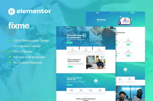 Fixme – Computer Repair Service Elementor Template Kit