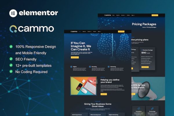 Cammo – Creative Agency Services Elementor Template Kit
