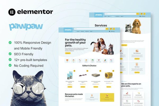 PawPaw – WooCommerce Pet Shop & Pet Care Elementor Template Kit