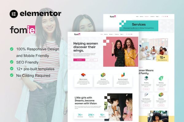 Fomie – Business Woman Elementor Template Kit