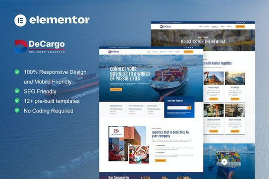 DeCargo – Logistics & Transportation Services Elementor Template Kit