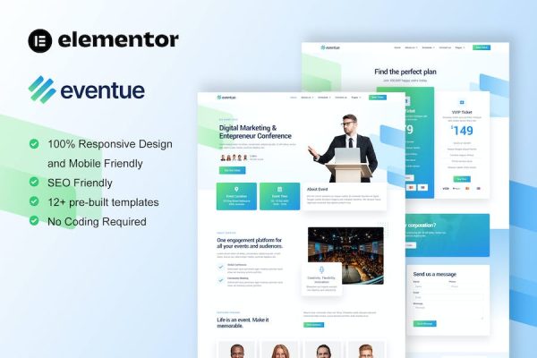 Eventue – Event & Conference Elementor Template Kit