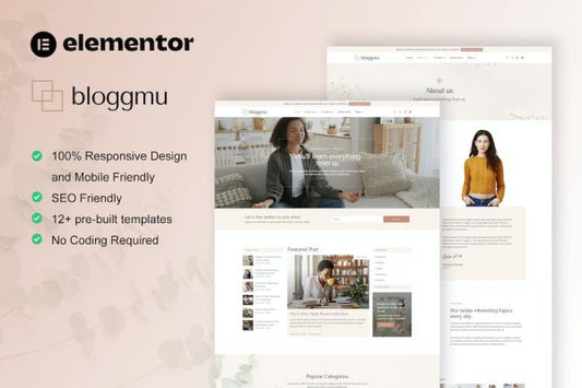 Bloggmu – Feminine Blog Elementor Template Kit