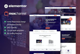 MoxChannel – TV Channel Service Elementor Template Kit