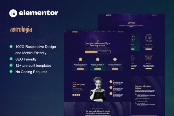 Astrologia – Horoscope Astrology Elementor Template Kit
