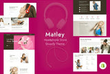 Matley - Headphone & Electronics Store Shopify Mobile Friendly Audio and Video Devices eCommerce Shop Template. Minimal and Clean Shopify Theme.