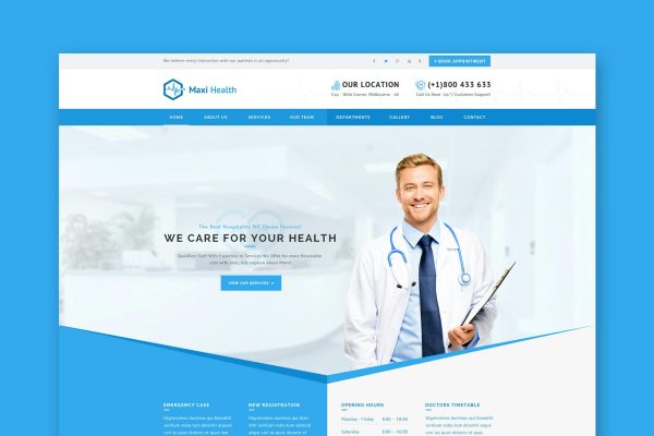 Maxi Health : Medical & Health HTML Template Health & Hospital