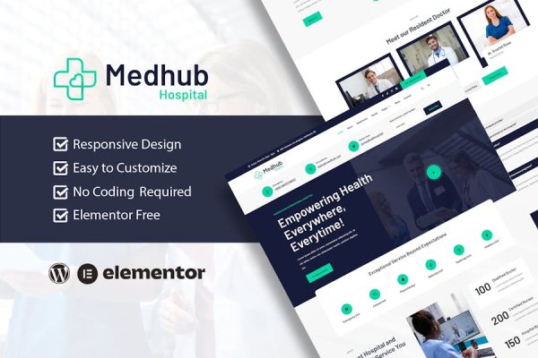MedHub – Hospital & Medical Elementor Template Kit