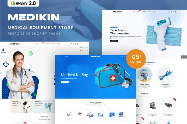 Medikin - Medical Equipment Shopify 2.0 Theme Medical Equipment Responsive Shopify 2.0 Theme