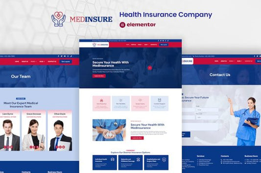 MedInsure – Health Insurance Company Elementor Pro Template Kit