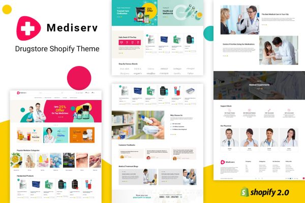 Mediserv - medicalmiracle Drugstore Shopify Theme Medicinal,therapeutic,antibiotic,cure,drug,medication,pharmaceutical and pill,Clinical research shop