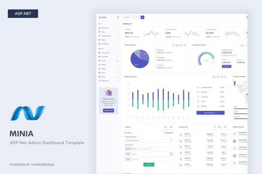 Minia – ASP.Net Admin Dashboard Template Minia is a simple and beautiful admin template built with Bootstrap ^5.1.3 and ASP.Net Core.