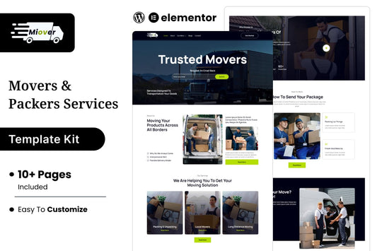 Miover – Packers & Movers Service Elementor Template Kit
