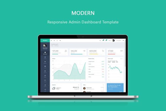 Modern – Responsive Admin Dashboard Template Modern is clean and well designed template for any types of backend applications