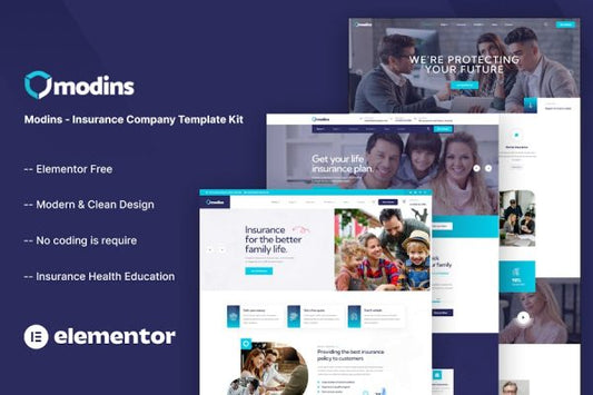 Modins – Insurance Company Elementor Template Kit