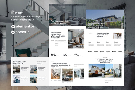 Morph – Architecture & Interior Design Elementor Template Kit