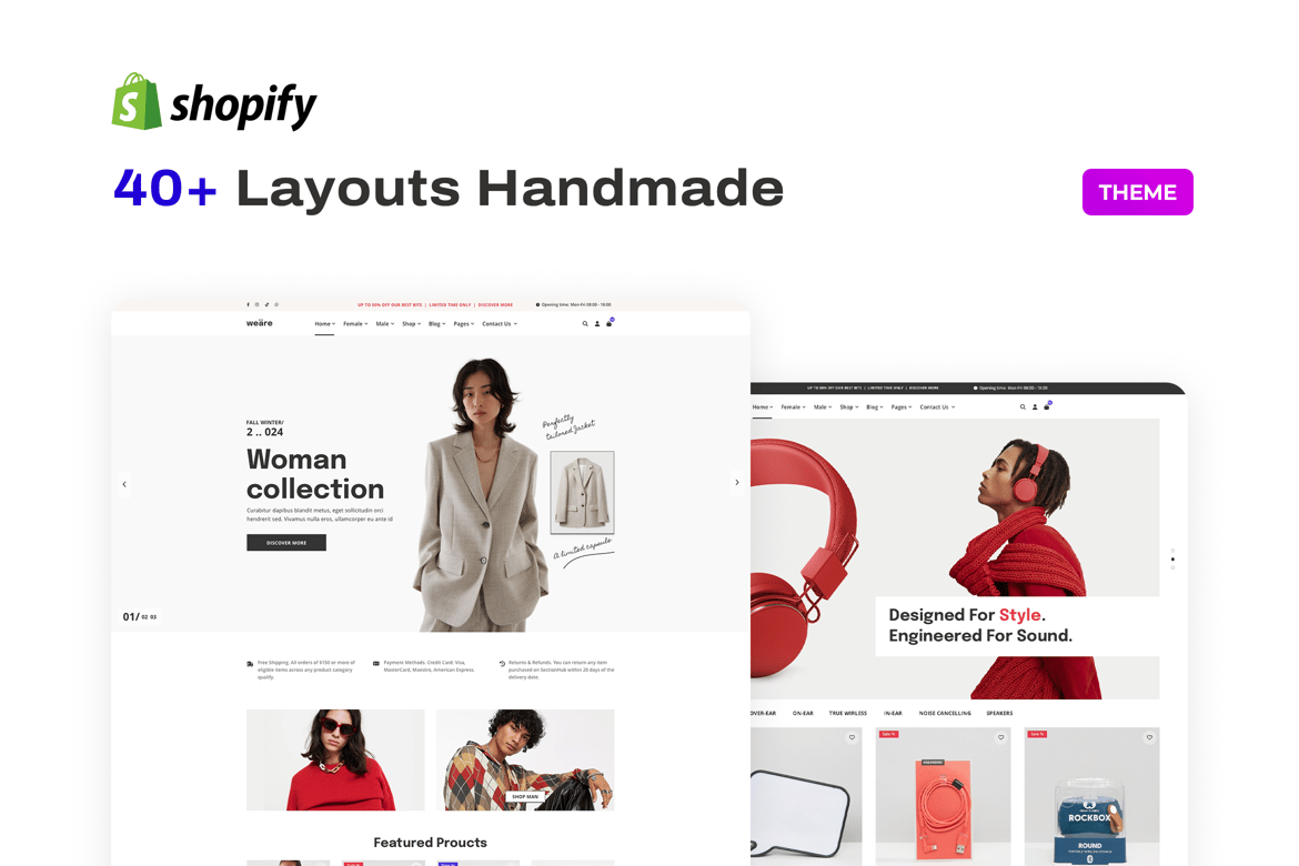Multipurpose eCommerce Theme for Shopify - Weäre