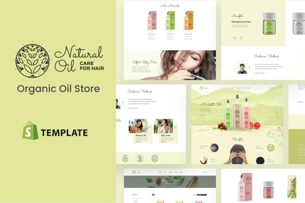 Natural Oil - Shopify Organic Hair Oil Store Theme Hair Oil, Serum, Cream & Makeup Products eCommerce. Hair Gel, Hair Care & Body, Skincare Solutions.