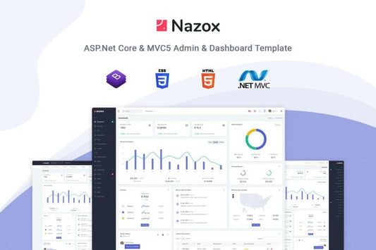 Nazox – ASP.Net Core & MVC5 Admin & Dashboard Nazox fully-featured multi-purpose admin templete designed with Bootstrap 5, asp, CSS3 and jQuery.