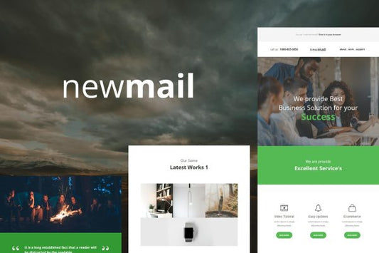 newmail – Responsive E-mail Template newmail – Responsive E-mail Template is a Modern and Clean Design email template.