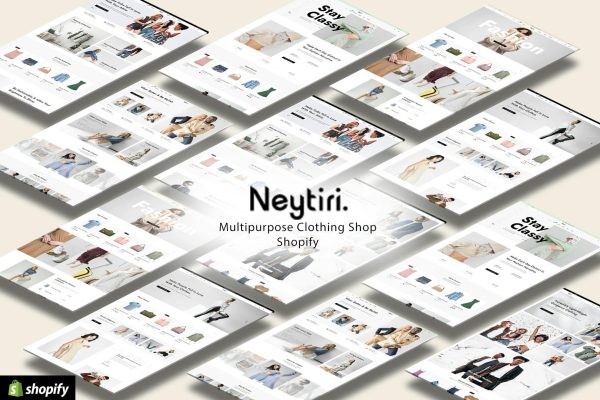 Neytiri - Multipurpose Clothing Shop Shopify Theme Best Fashion Store Template Design, Responsive Simple Clean Modern Multipurpose eCommerce Websites.