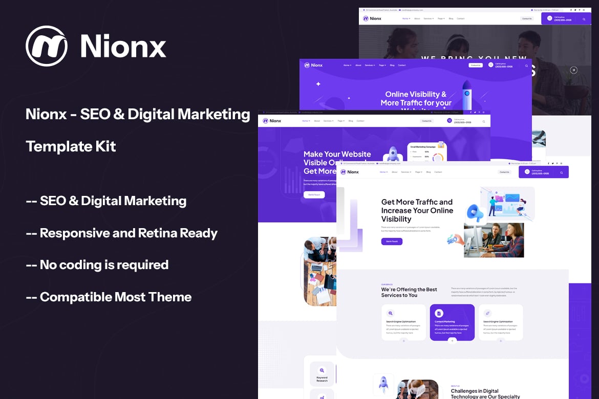 Nionx – SEO & Digital Marketing Template Kit