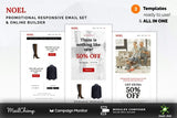 Noel – Promotional Email Templates Set Noel – Promotional Email Templates Set with Online Builder