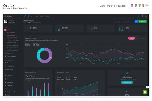Oculux – Laravel Admin Template Bootstrap with Laravel Admin Dashboard Template