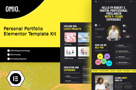 Omio – Modern Personal Portfolio Elementor Template Kit