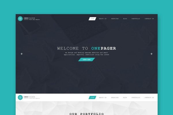 Onepager – Responsive One Page HTML Template Responsive One Page HTML Template