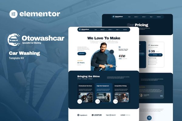 Otowashcar – Car Washing Elementor Template Kit