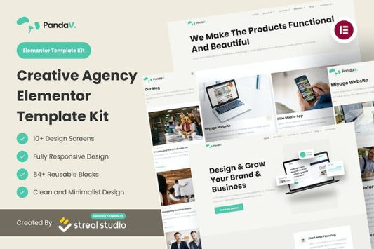 PandaV – Creative Agency Elementor Template Kit
