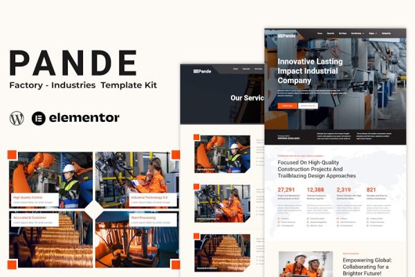 Pande – Factory & Industrial Elementor Template Kit