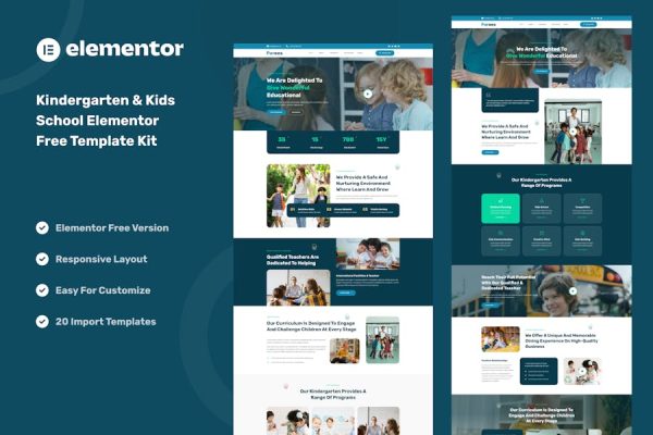Parees – Kindergarten & Kids School Elementor Template Kit